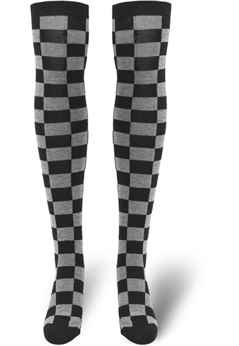 Urban Classics - Ladies Checkerboard Overknee Sock