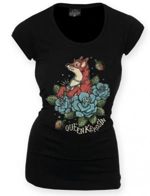 Queen Kerosin - Fox & Roses, Girl-Shirt