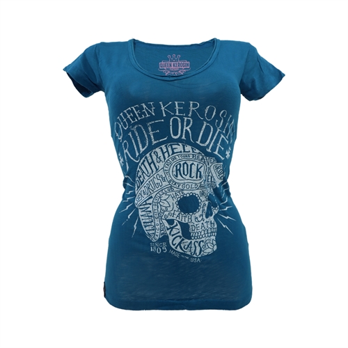 Queen Kerosin - Ride Or Die, Vintage-Girl-Shirt