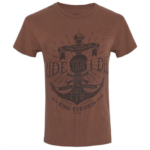 King Kerosin - Ride Till I Die, T-Shirt braun