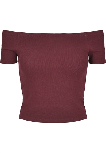 Urban Classics - Off Shoulder Rib Tee, Girl-Shirt