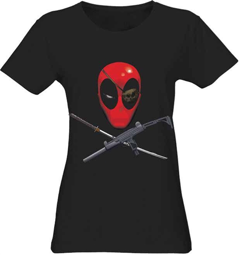 Deadpool - Head, Girl-Shirt