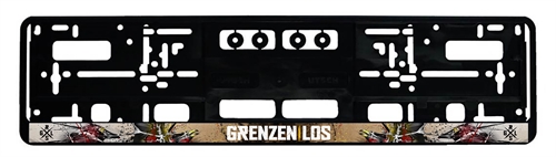 Grenzenlos  - Logo vollflchig, Kennzeichenhalter