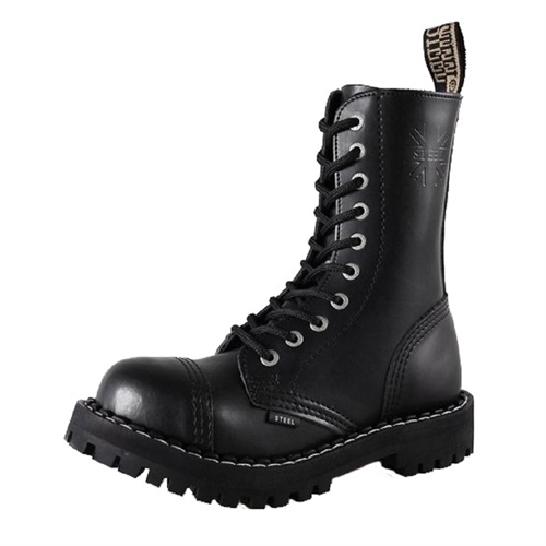 Steel - Full Black, 10-Loch Boots