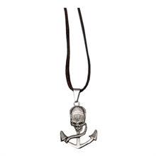 Frei.Wild - Skull Anker Anhnger Lederhalskette