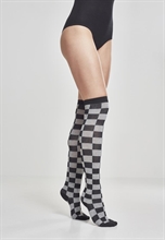 Urban Classics - Ladies Checkerboard Overknee Sock