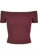 Urban Classics - Off Shoulder Rib Tee, Girl-Shirt