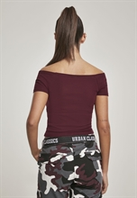 Urban Classics - Off Shoulder Rib Tee, Girl-Shirt