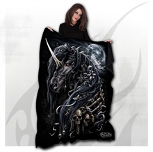 Spiral - Dark Unicorn, Fleece-Decke
