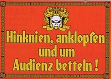 Audienz, PVC Schild